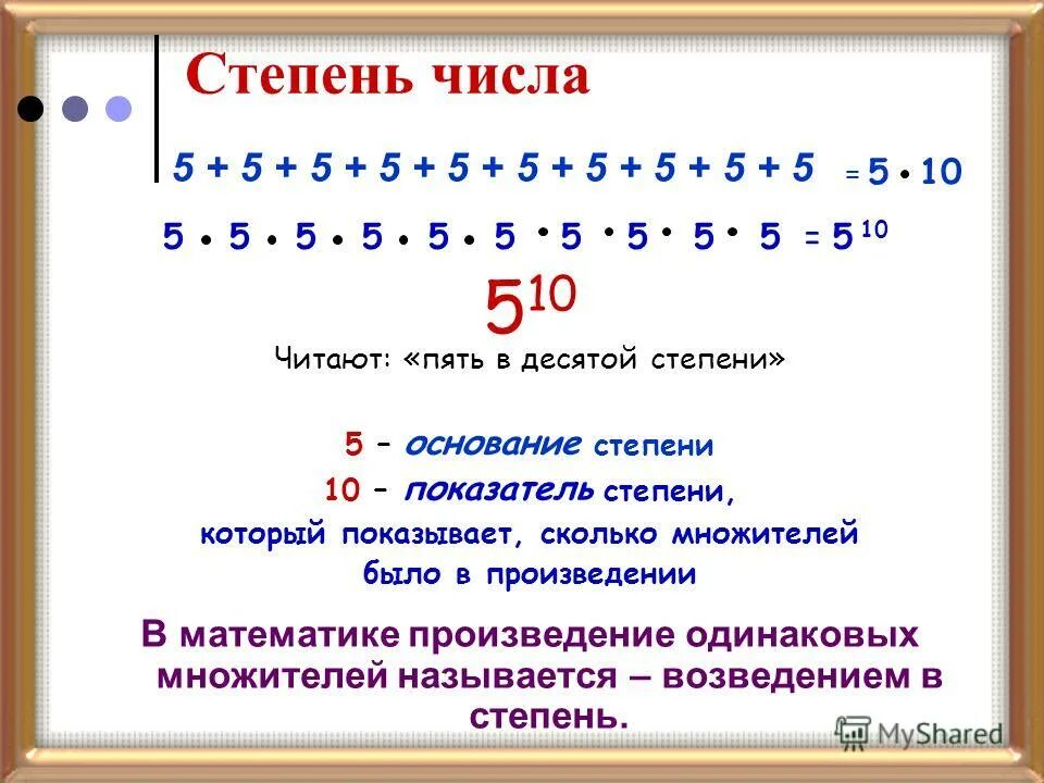 Понятие степени числа 5 класс. Степень числа 5 класс. Степень числа 5 класс правило. Степень числа теория. Назови новое число