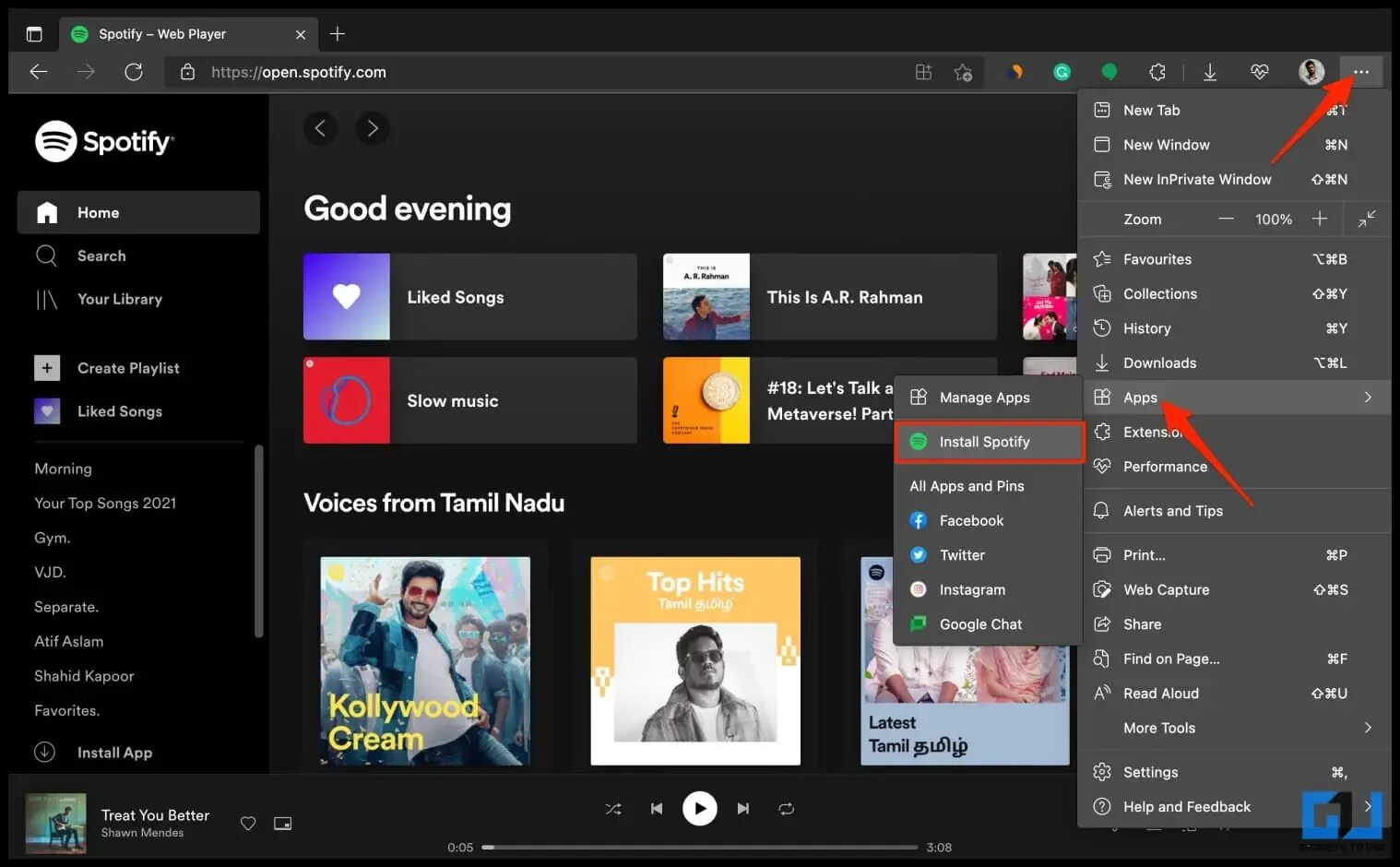 Spotify web