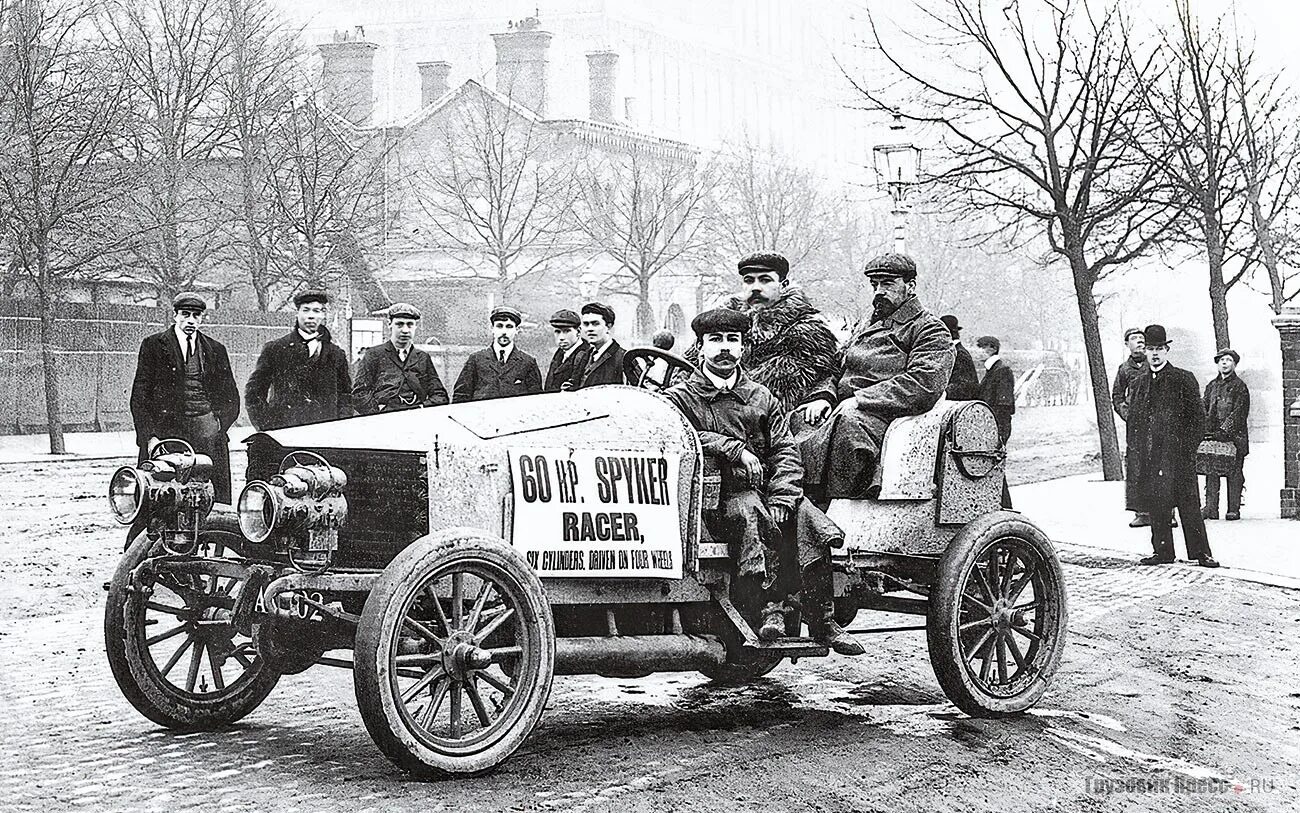 В начале 80 годов голландская фирма. Spyker (1903. Первый полноприводный автомобиль Spyker 60. Спайкер 1903 года (Голландия) - фото.