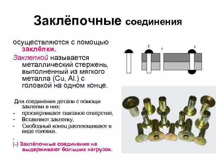 Тип соединения объясните свой ответ. Примеры соединения деталей с помощью заклепок. Соединения детали с помощью клепок. Соединение металла заклепками. Приспособления для соединения деталей заклёпками.