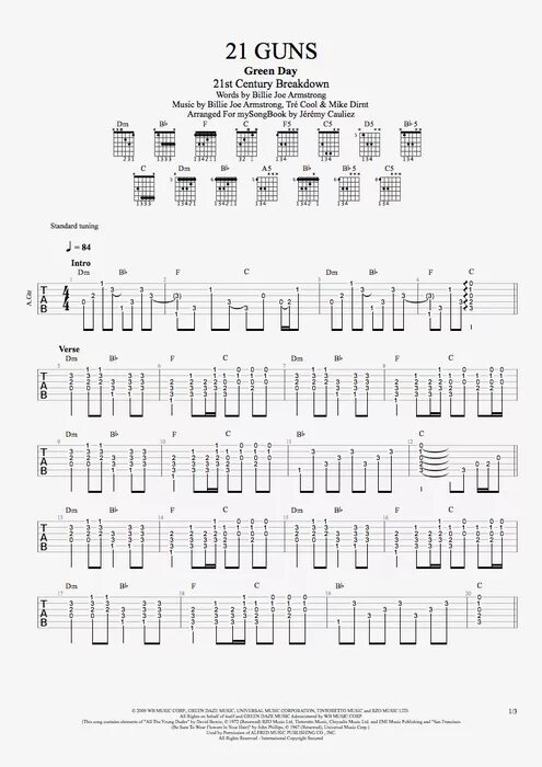 Tab tab gun. 21 Guns Green Day табы. 21 Guns аккорды. Green Day 21 Guns аккорды. Green Day аккорды.