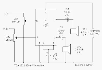 Усилитель 3 канала. Tda2822 Datasheet.