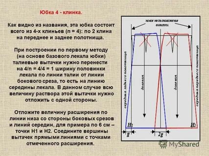 Юбка годе построение