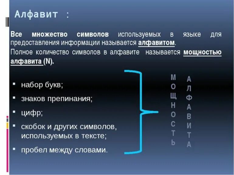 Какая последовательность в алфавите