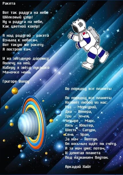 Папка передвижка день космонавтики для детского сада