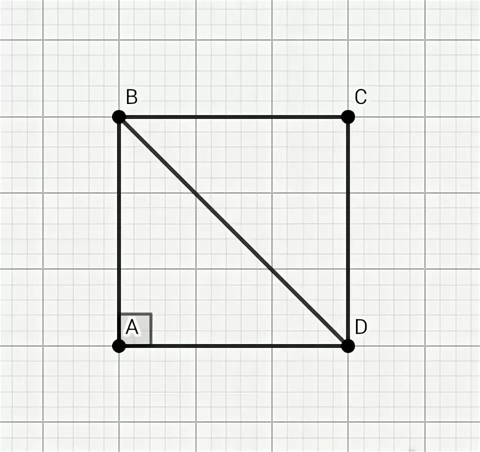 Квадрат ABCD. Диагональ равна двум сторонам квадрата. Диагональ квадрата по теореме Пифагора. Диагональ квадрата корень из 2.