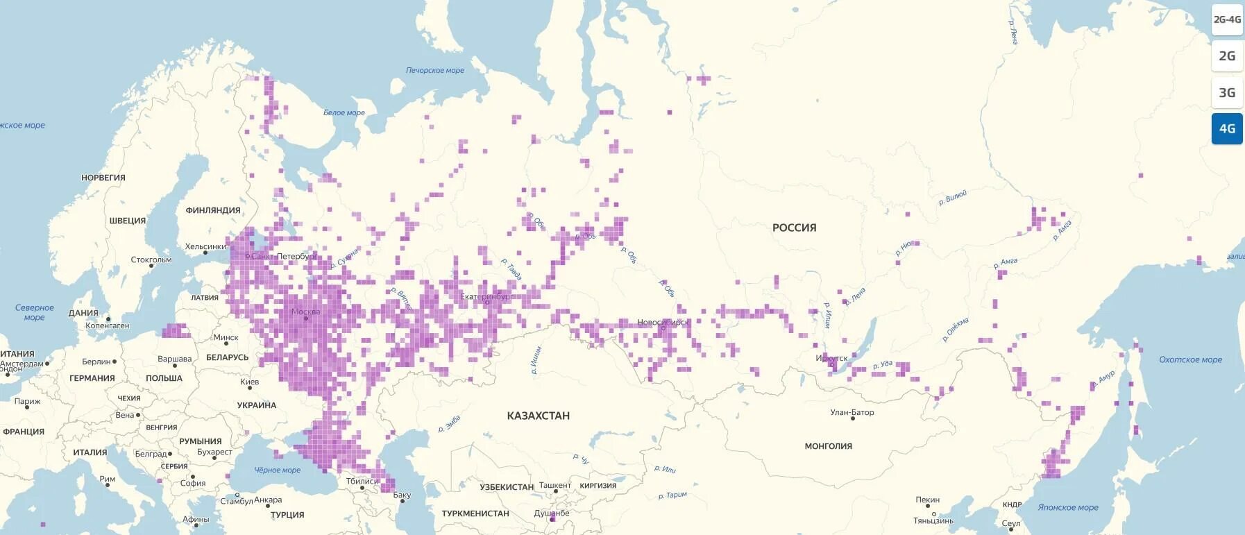 Карта 5g в россии. Зона покрытия сотовой связи МТС на карте России. Зоны покрытия сотовых операторов России на карте. Карта зон покрытия МТС Россия на карте. Карта покрытия МТС по России на карте.