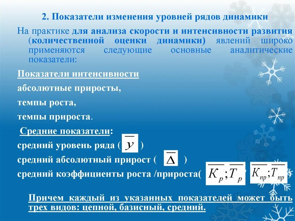 Показатели изменения уровней рядов динамики. Показатели изменения уровней динамического ряда. показателем интенсивности изменения динамического ряда. показатели динамики явления.