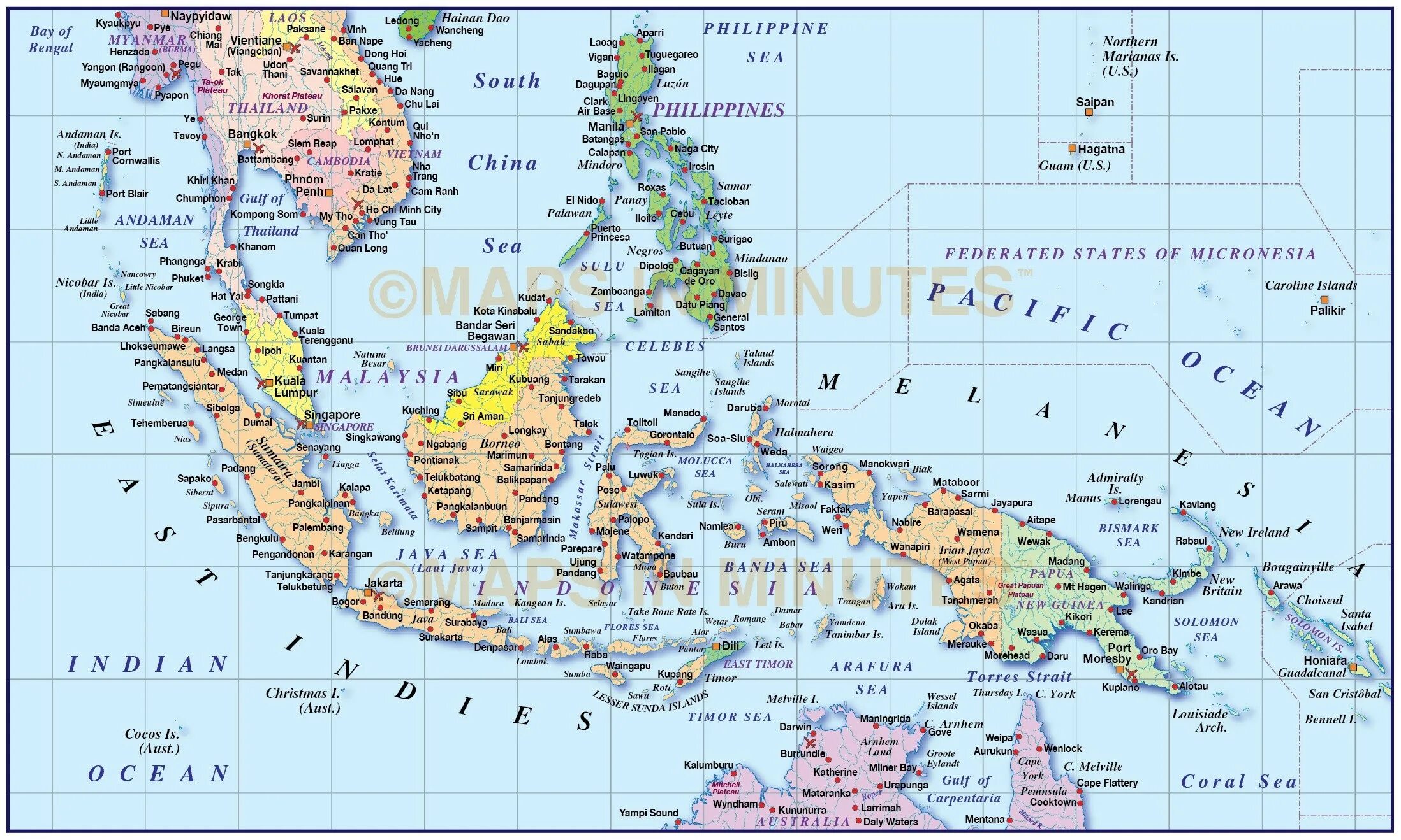 Туристическая карта Индонезии. Остров Бали Индонезия на карте. Малайзия и Индонезия на карте. Политическая карта Индонезии. Карта малайзия на русском языке
