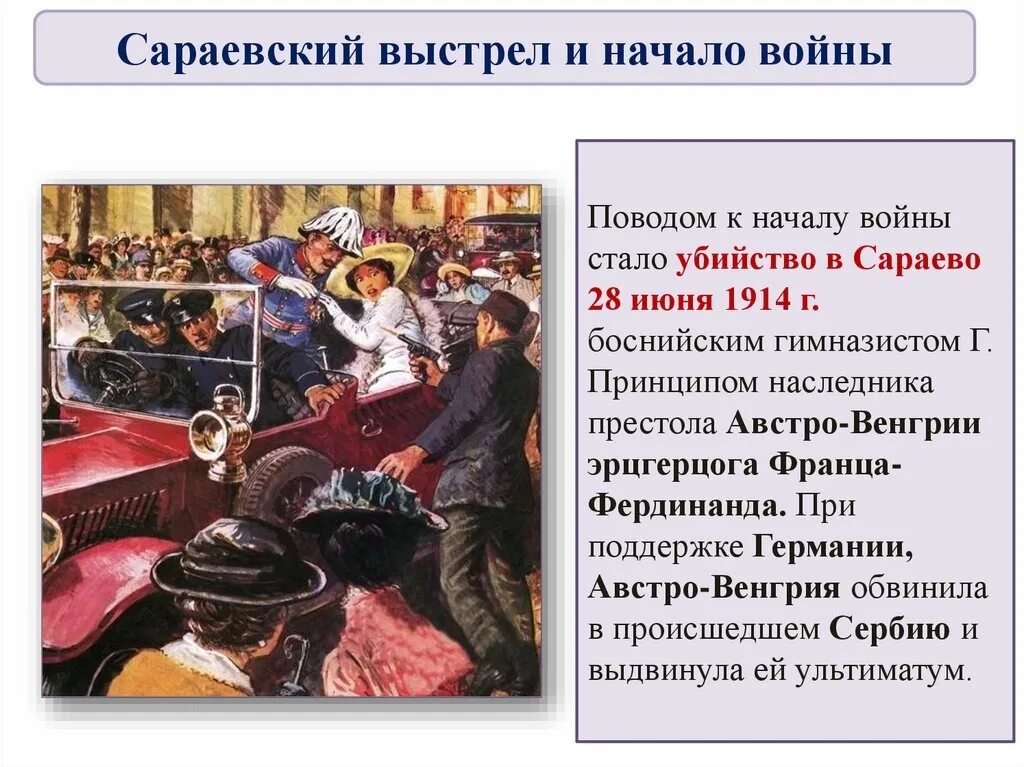 Какое событие послужило поводом для начала. Сараевское убийство 28 июня 1914. 28 Июня 1914 убийство эрцгерцога Франца Фердинанда. Убийство наследника Австро-венгерского престола эрцгерцога Франца. Убийство в Сараево эрцгерцога Франца.