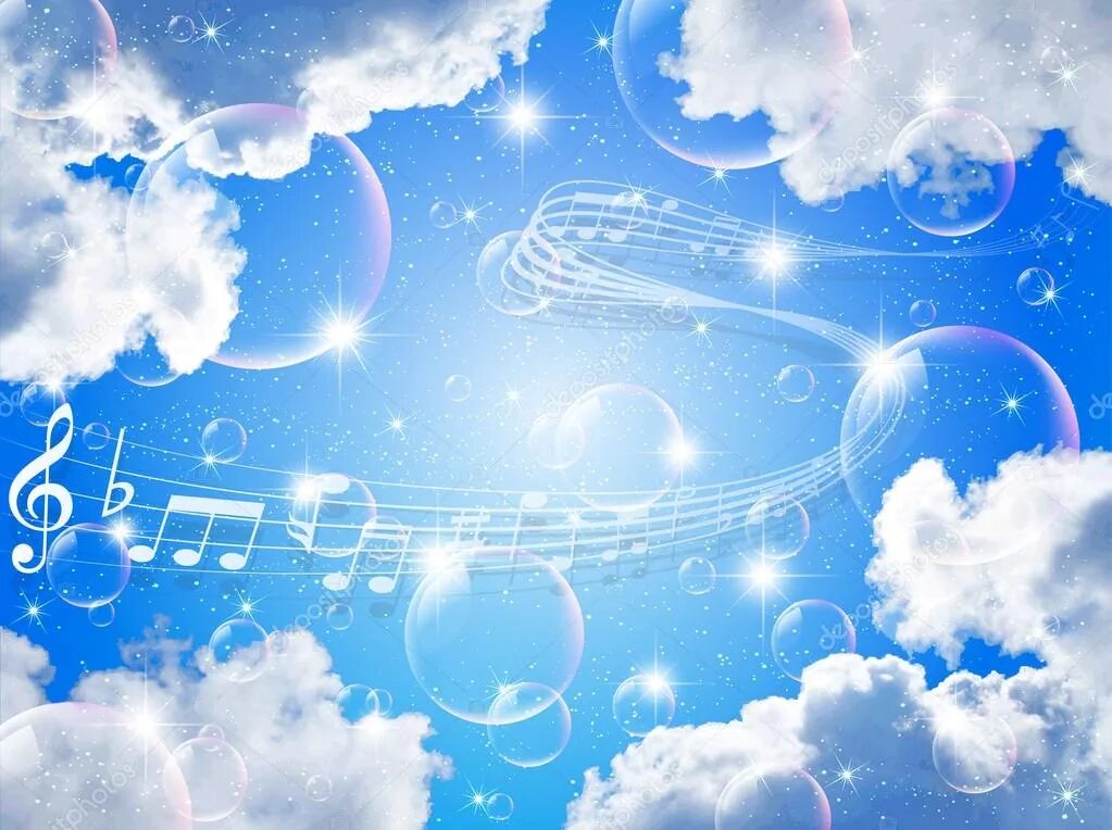 изображение нот на фоне природы. музыка небо детская. музыкальная звезда. ноты в небе. голубой фон с нотами.