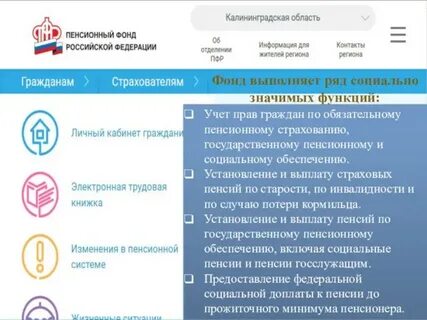 Органы пенсионного фонда по месту жительства