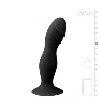 Black Silicone Suction Cup Dildo - Image 4.