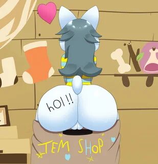 mistpirit, temmie, undertale, 2018, hi res, text, anthro, ass, big butt, bo...