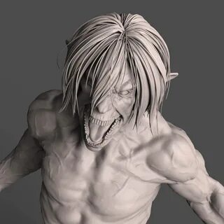 attackontitan Zbrush digitalsculpting fanart eren Jaeger Titan Posed action...