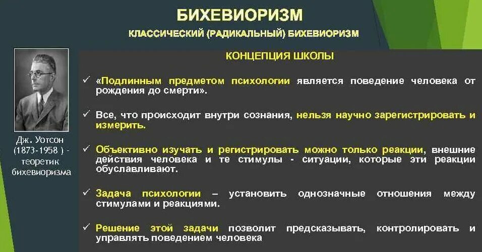 Особенности изучения предмета психологии. Психологическая школа бихевиоризм. основные теории психологии бихевиоризм. концепция бихевиоризма. бихевиоризм основные идеи.