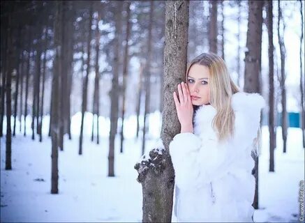 Зимние фото в лесу девушек