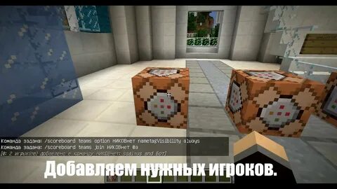 Команда чтобы убрать ники в майнкрафт
