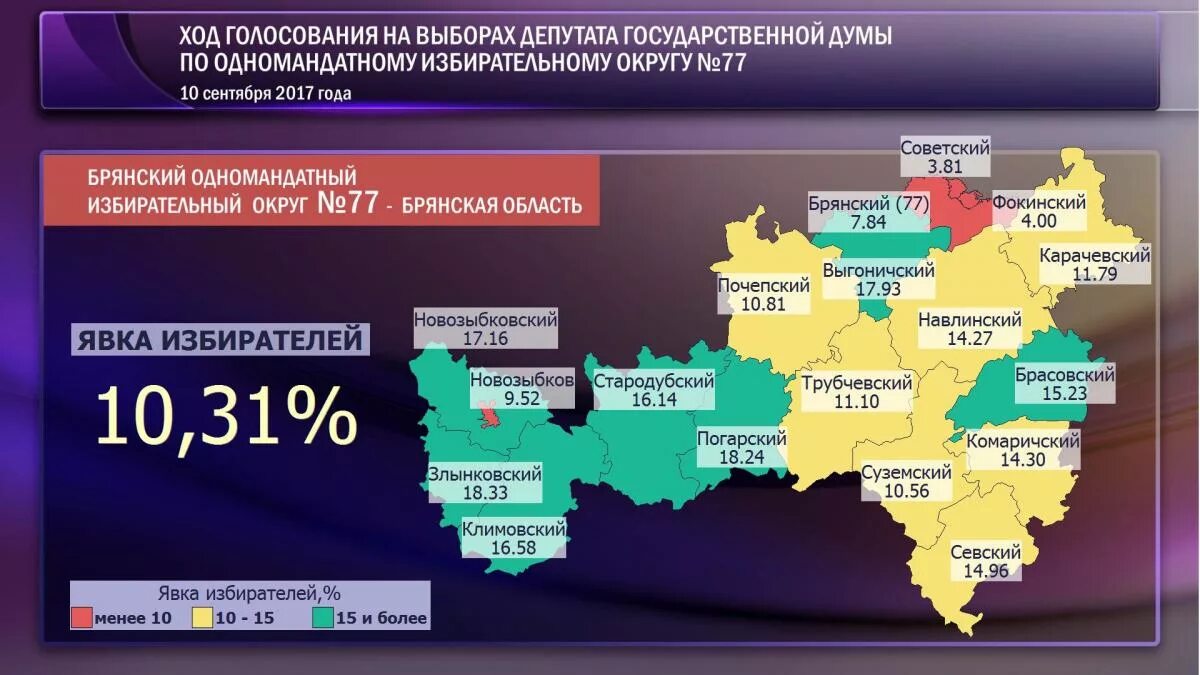 Список одномандатных округов на выборах