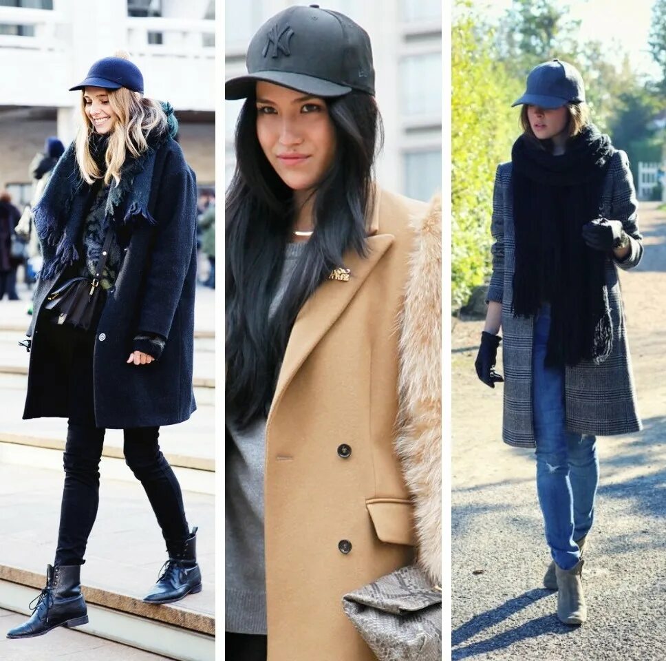 Можно носить бейсболку. Пальто с кепкой. Пальто с кепкой женское. Пальто с бейсболкой. Кепи женская с пальто.