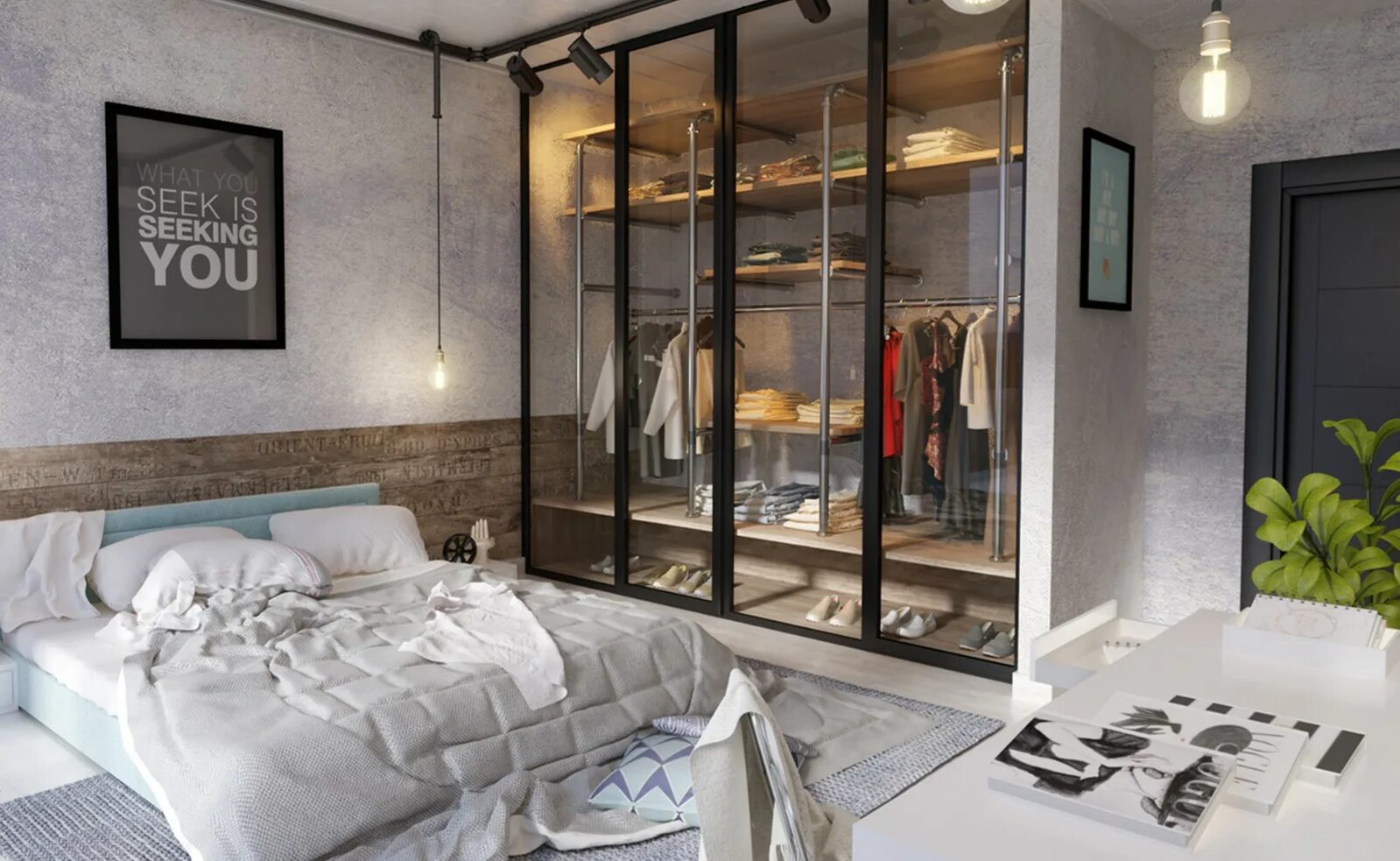 Спальня со стеклянным шкафом. Белый шкаф в спальню. Стеклянная гардеробная в спальне. Спальня со стеклянным шкафом. Стеклянная перегородка в спальне.