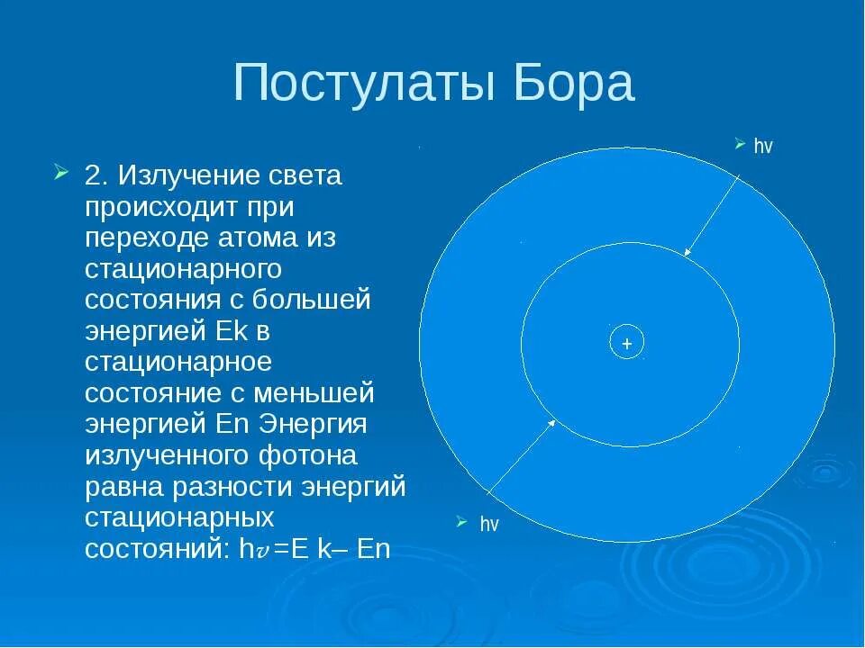 Излучение света происходит при переходе