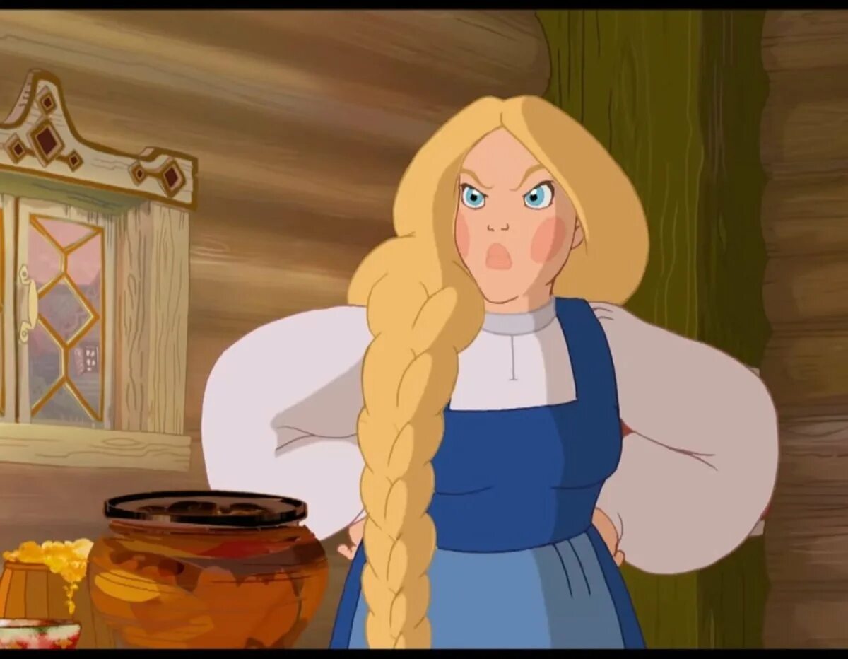 Жена добрыни. Три богатыря настасья со скалкой. настя жена добрыни никитича.