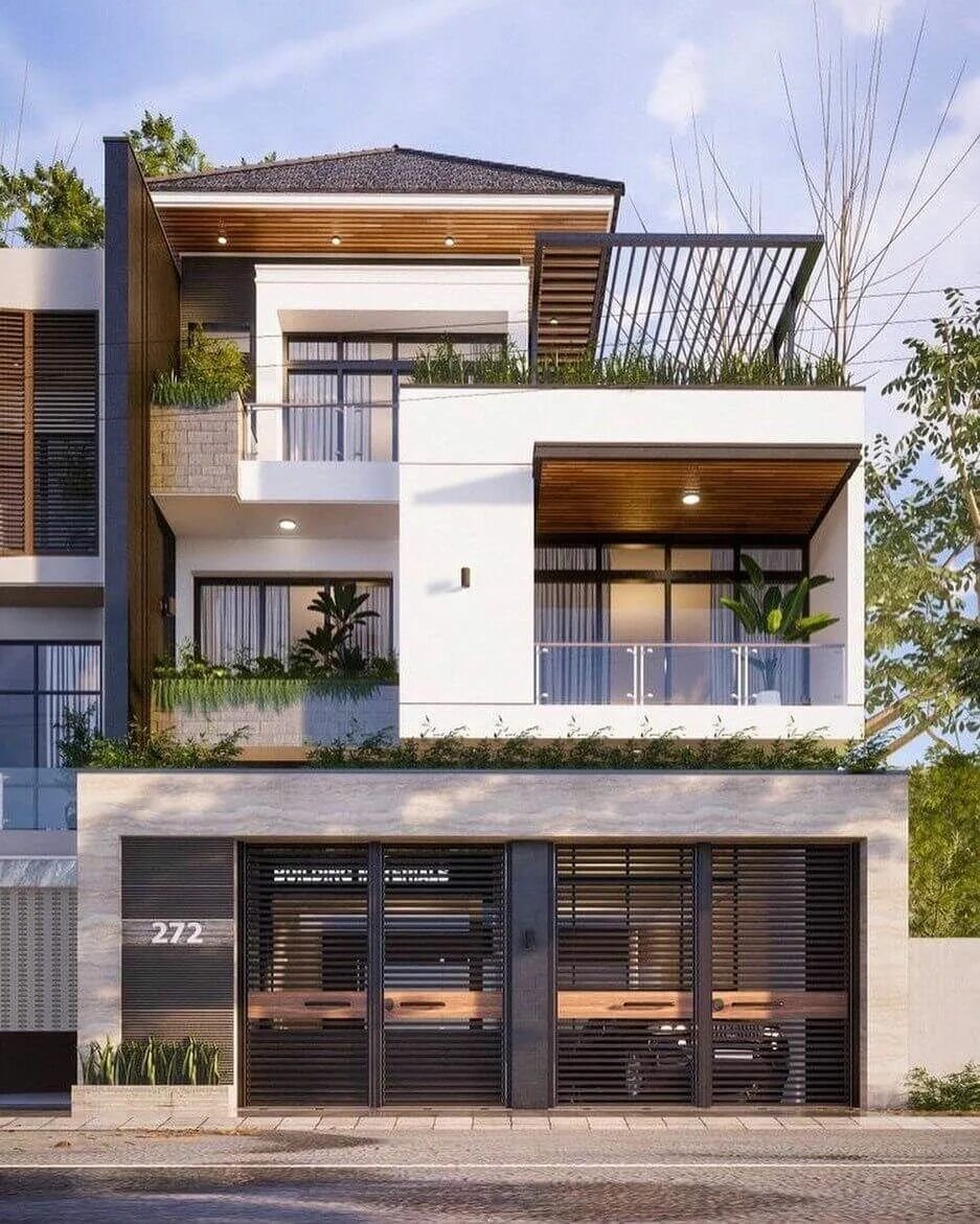 Three storey. 3 storey house. modern home design. 08/nha 19.