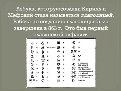 Письменность созданная кириллом и