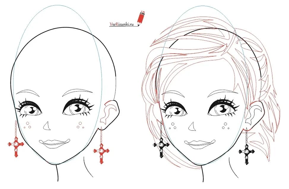 Как нарисовать лицо девушки поэтапно для начинающих. Лицо девушки рисунок. Поэтапный рисунок лица девушки. Рисунки для срисовки лица. Рисунок карандашом для начинающих лицо.