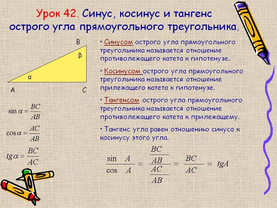 Синус что это. Как находится синус косинус и тангенс. синус косинус тангенс котангенс в треугольнике. понятие синуса и косинуса. определение синуса косинуса тангенса и котангенса.