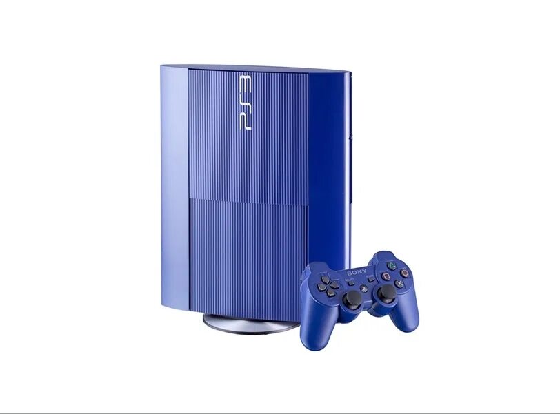 Синяя playstation. Sony PLAYSTATION 3 super Slim. Ps3 super Slim Blue. Ps3 super Slim Blue коробочная. Сони ps3 super Slim синяя.