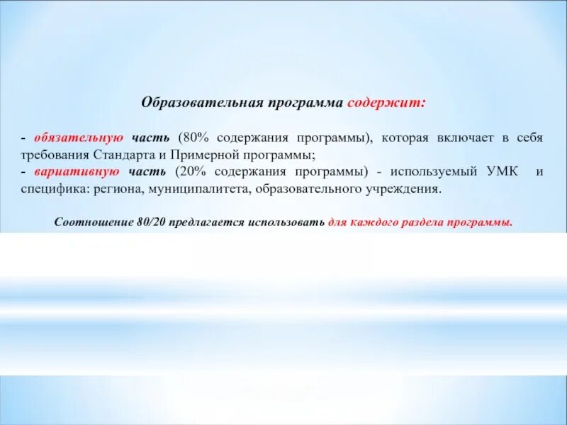 Также включены в учебные и. Образовательная программа содержит части. Образовательная программа содержит части обязательную и вариативную. Обязательная часть образовательной программы включает. Обязательная часть программы включает в себя.