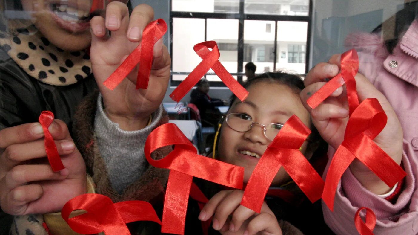 Together against to HIV in China. AIDS in China. HIV Plus in people of China. China HIV Plus.