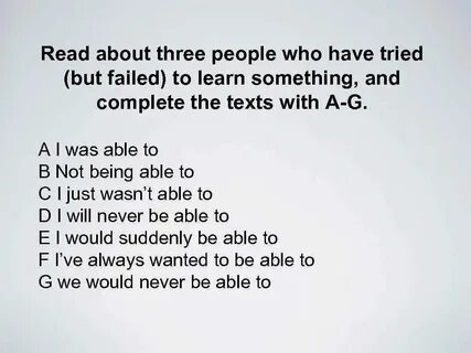 I ve tried but