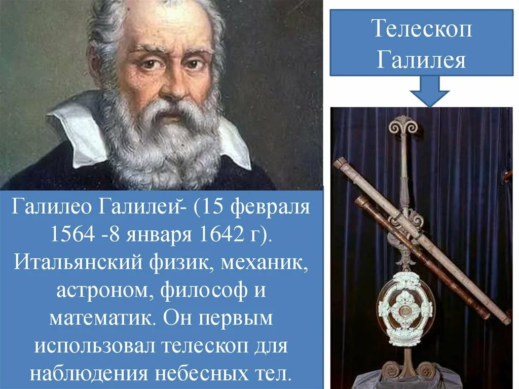 Кто 1 использовал телескоп. Галилео Галилей, физик, математик (1564-1642). Галилео Галилей первый телескоп. Телескоп рефрактор Галилео Галилей. Галилео Галилей изобрел впервые.
