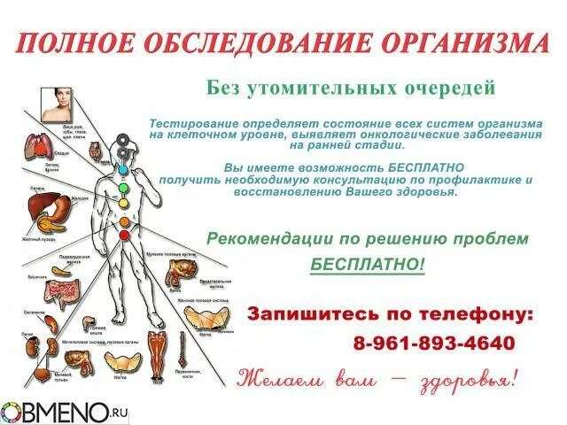 Обследование всего организма