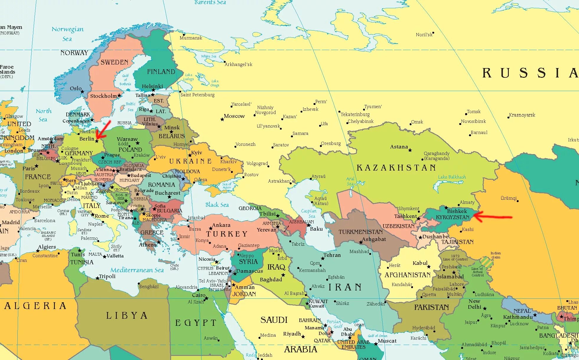 Карта европы и азии со странами крупно. Афганистан на карте мира. афганистан на карте россии. афганистан и россия на карте мира. афганистан на карте азии.