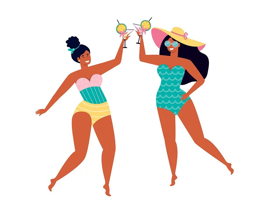 Девушка в купальнике с коктейлем. Девочка в купальнике рисунок. Вечеринка на пляже с пальмами пин ап. Коктейль и парео купальник коктейль.