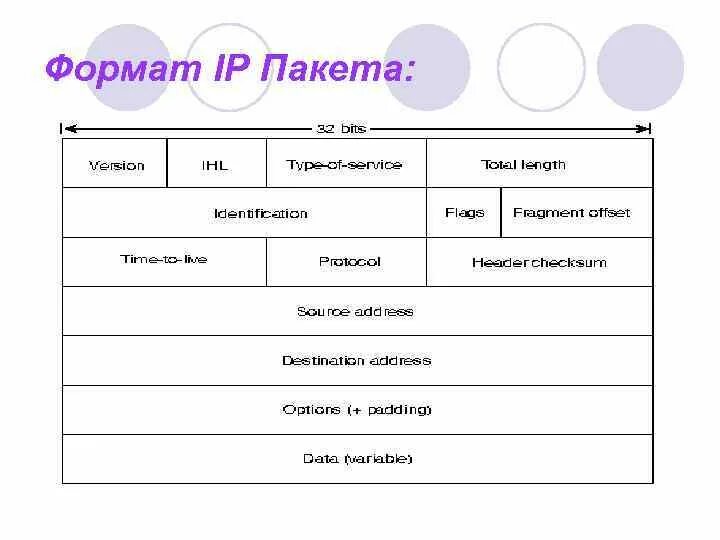 Доставку каждого отдельного пакета выполняет протокол. Формат IP пакета. Формат заголовка IP-пакета. Форматы пакетов. Структура IP пакета.