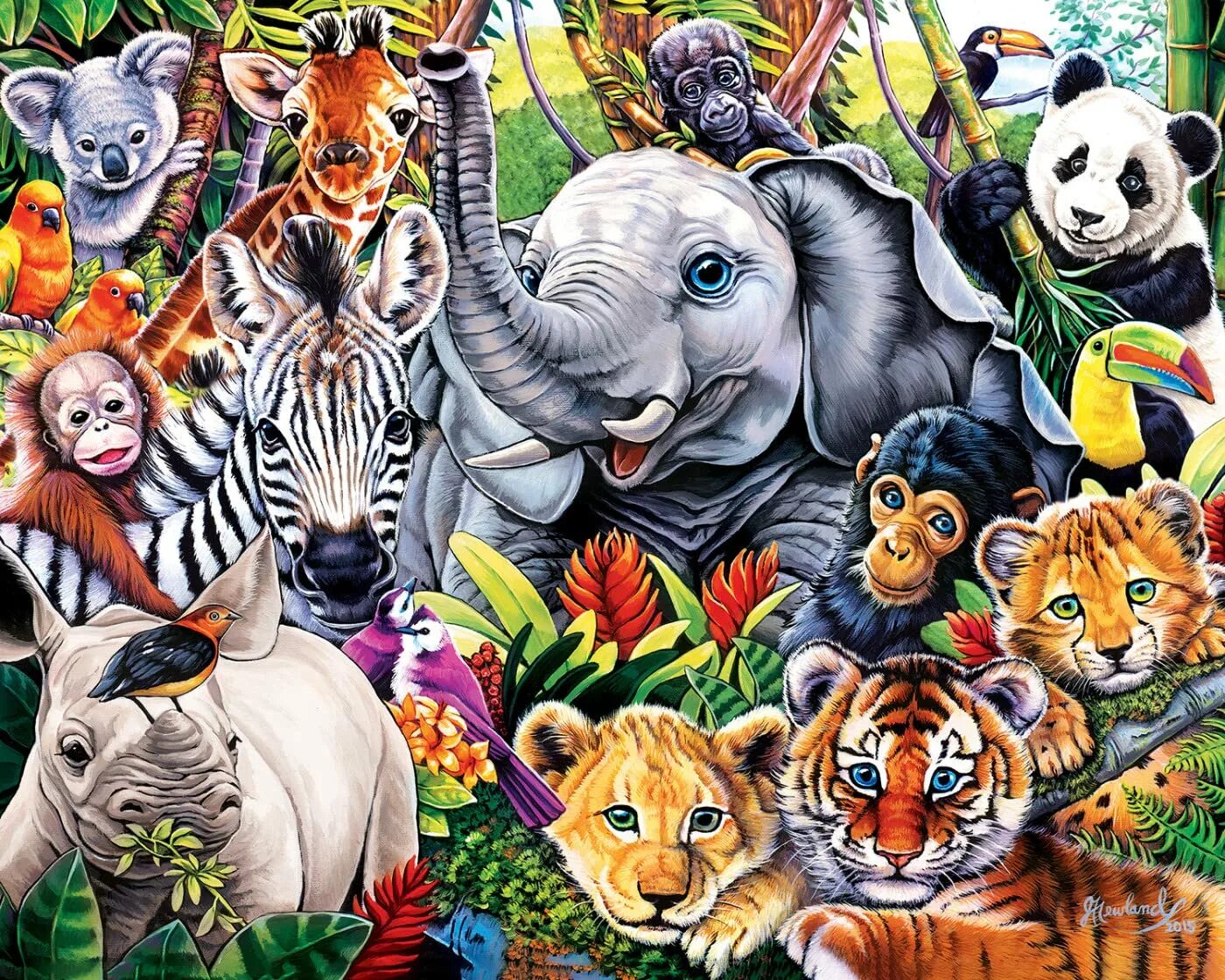 Было 10 зверей. Много зверей. Животные на одной картинке. Несколько животных на одной картинке. Животный мир джунглей.