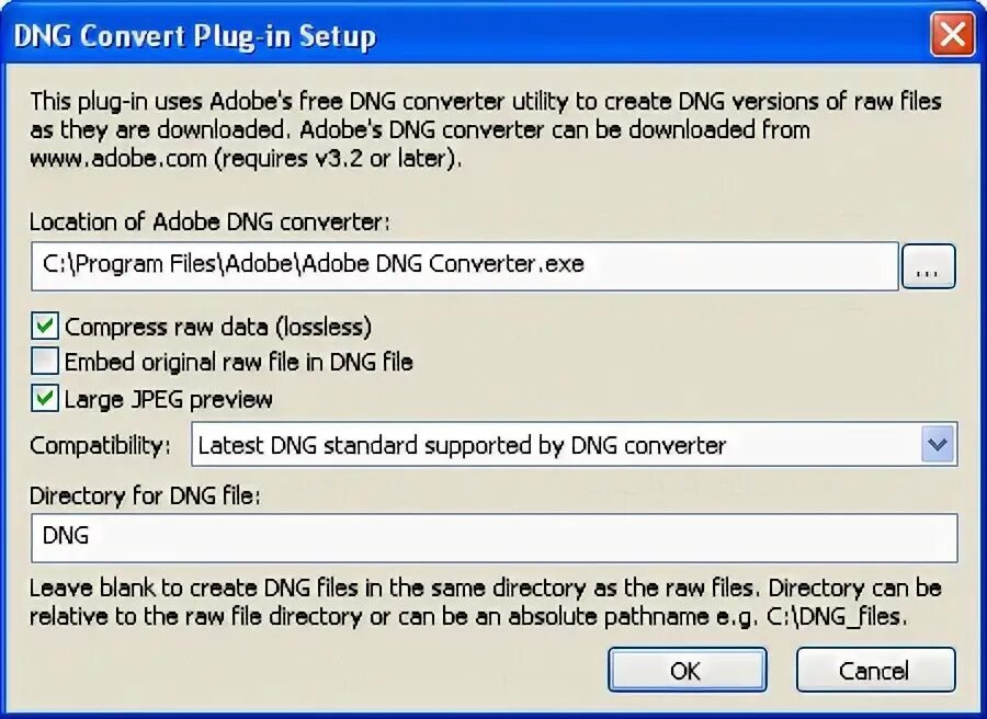 Dng converter. Adobe dng converter.