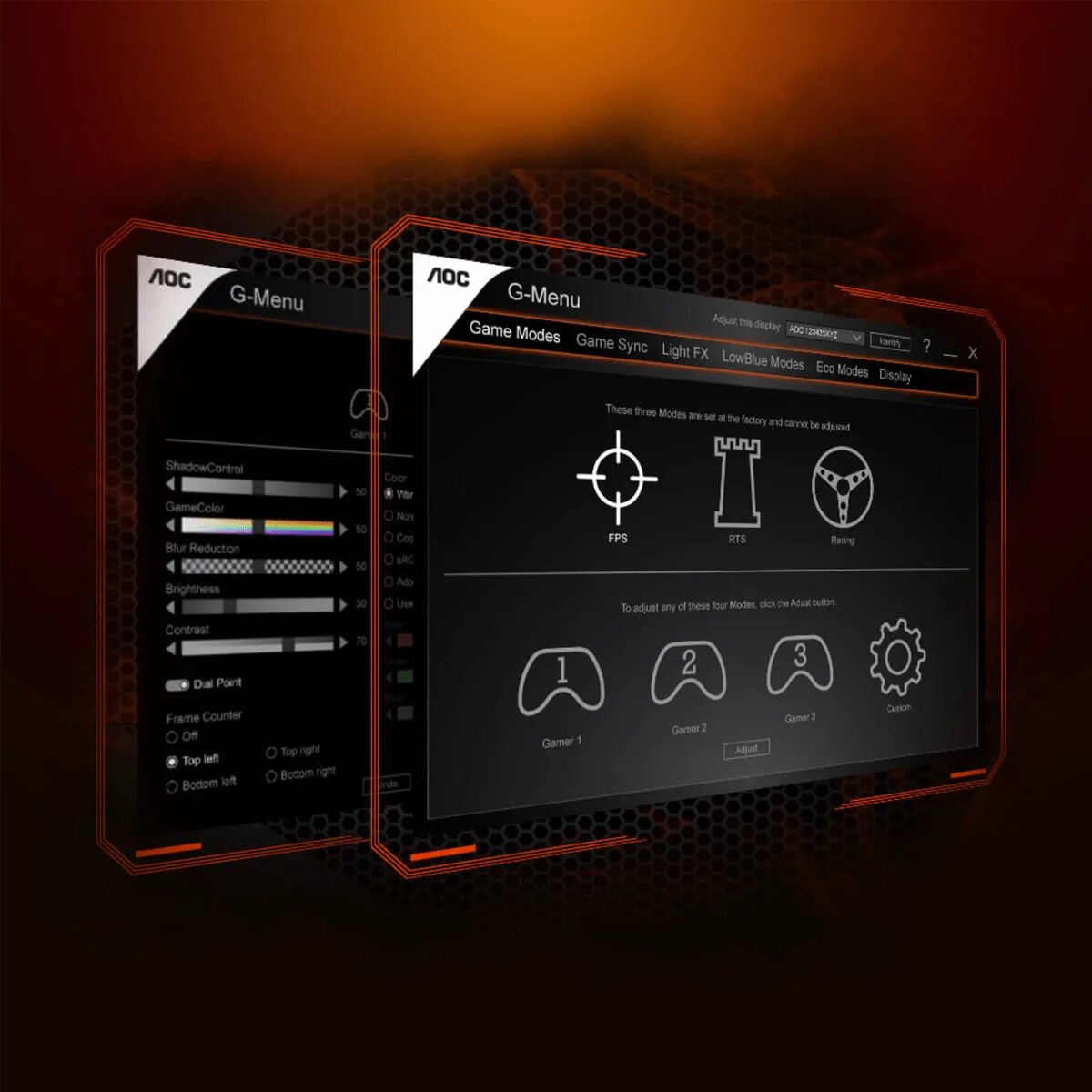 G menu. I-menu aoc. в софте g-menu монитора aoc cq27g2u/bk.