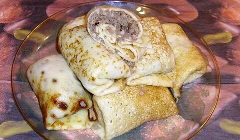 Пошаговый рецепт блинчиков с мясом