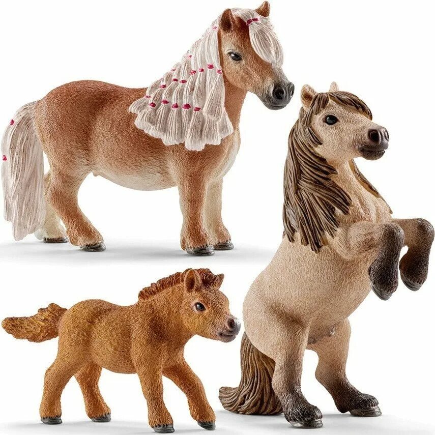 Шетландский пони шляйх. Schleich шотландский пони. Пони шляйх мини Шетти. Шетландский пони шляйх семья.