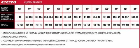 Вратарская размерная сетка