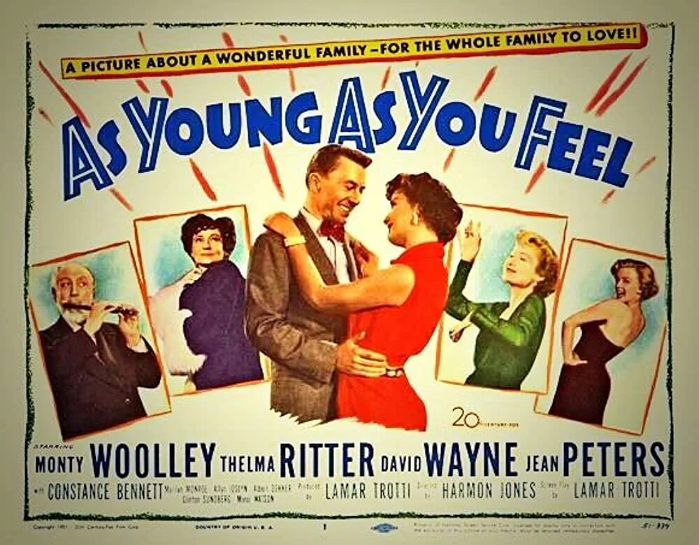As advanced as you are. As young as you feel. you are as old as you feel.