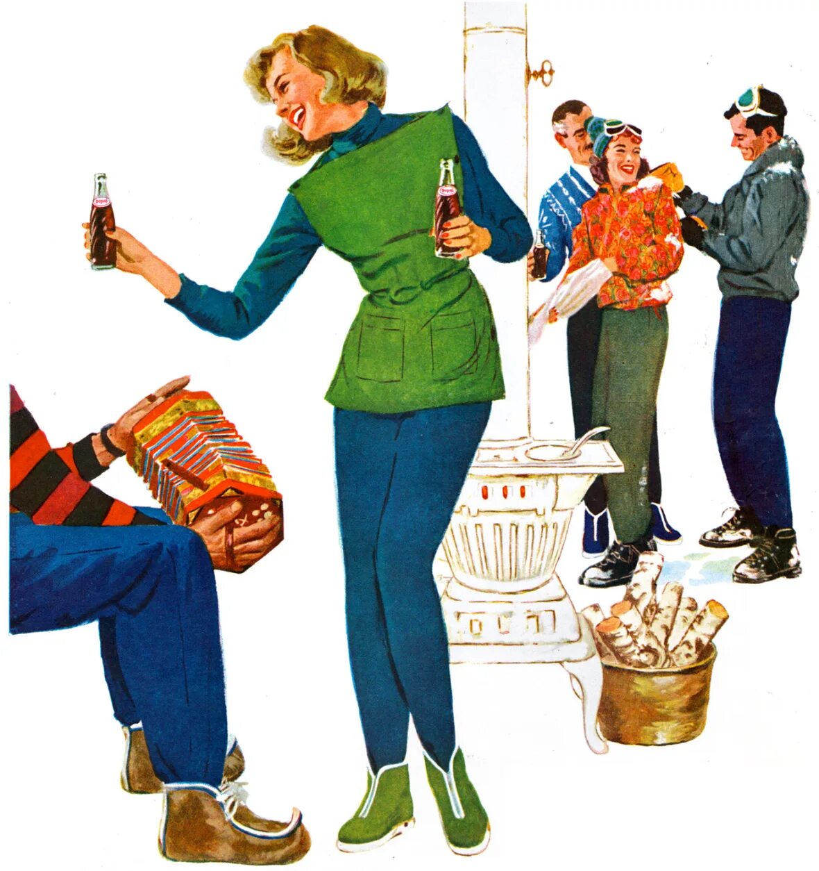 Where is funny. Пепси 1960. Винтажная реклама Pepsi Cola. Старые плакаты пепси. Реклама 1950-х годов.