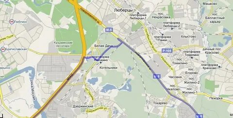 Томилино на карте