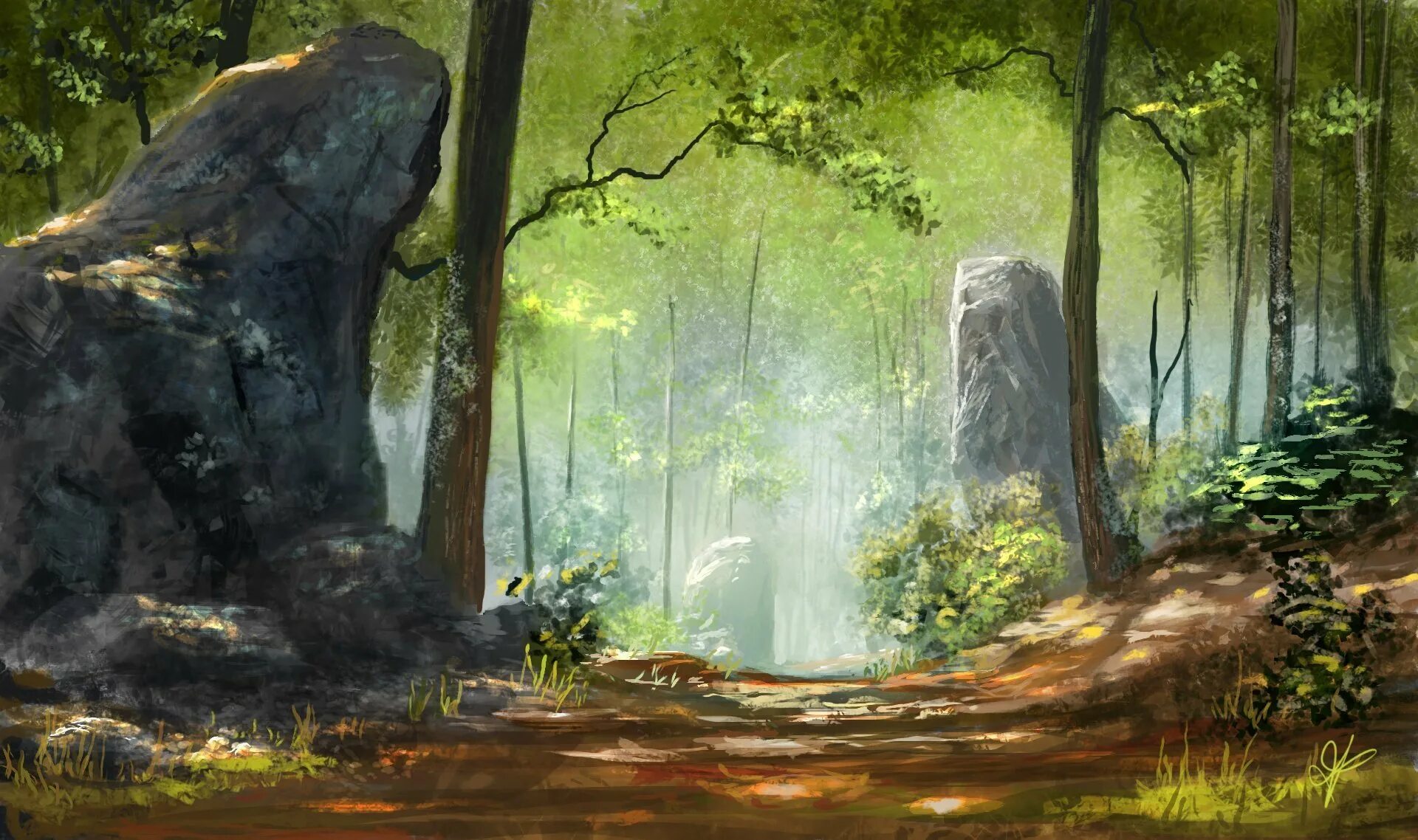 Арт woods. Сказочные леса. Маурон лес бросселианд. Домик в лесу арт. Тёмный фентезийный лес.